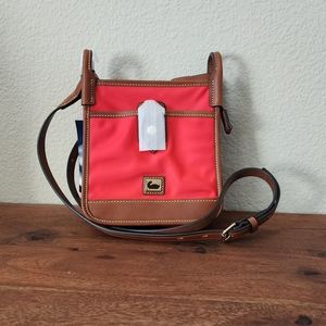 Dooney & Bourke Nylon Letter Carrier Travel Crossbody Red NWT